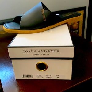 Coach and Four “Ferrara” shoe never worn. Color black, size 9.5